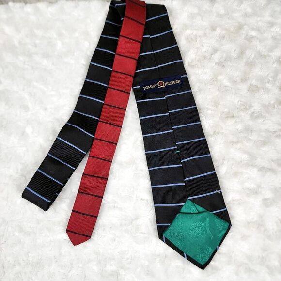 Tommy Hilfiger Striped Tie Blue - Picture 5 of 7